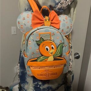 Disney Parks Orange Bird Loungefly Backpack + Ears Bundle |EPCOT Flower & Garden